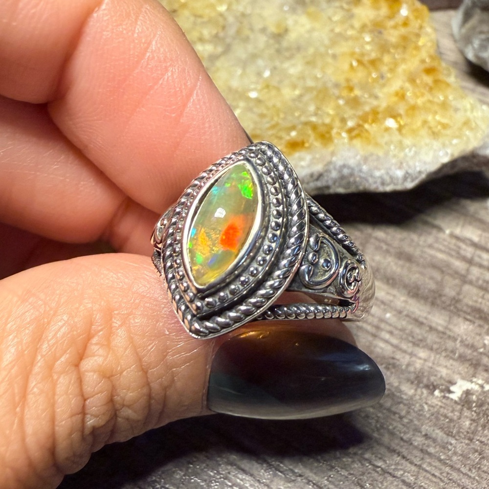 Sterling Silver Welo Opal Ring